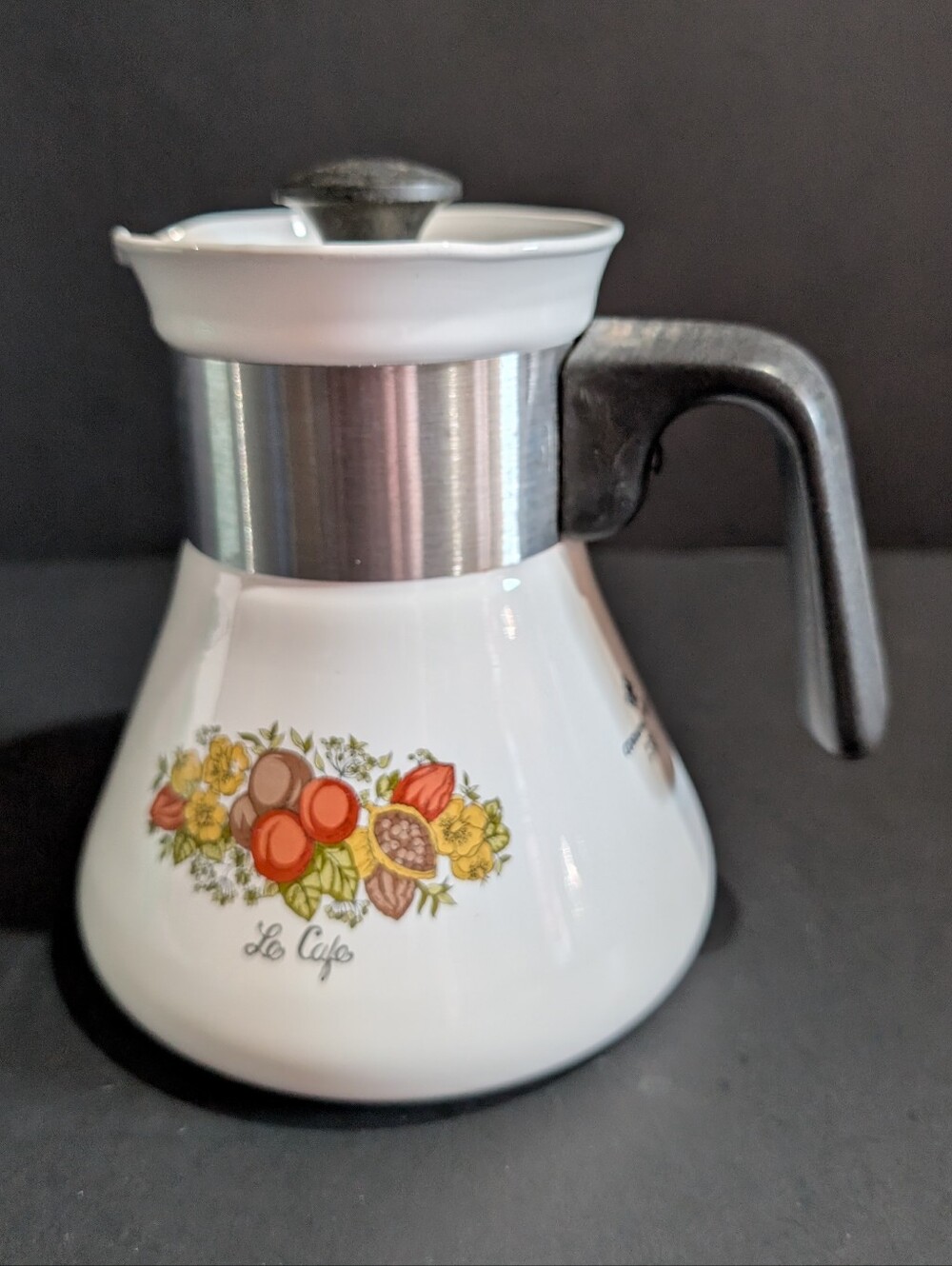 Vtg Corning Ware 6 Cup Spice Of Life Le Cafe Tea Pot With Lid P-106
